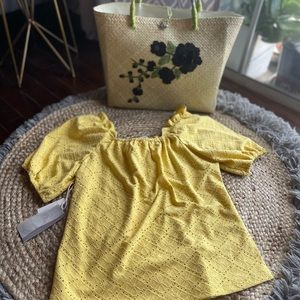 YELLOW PUFF SLEEVE BLOUSE